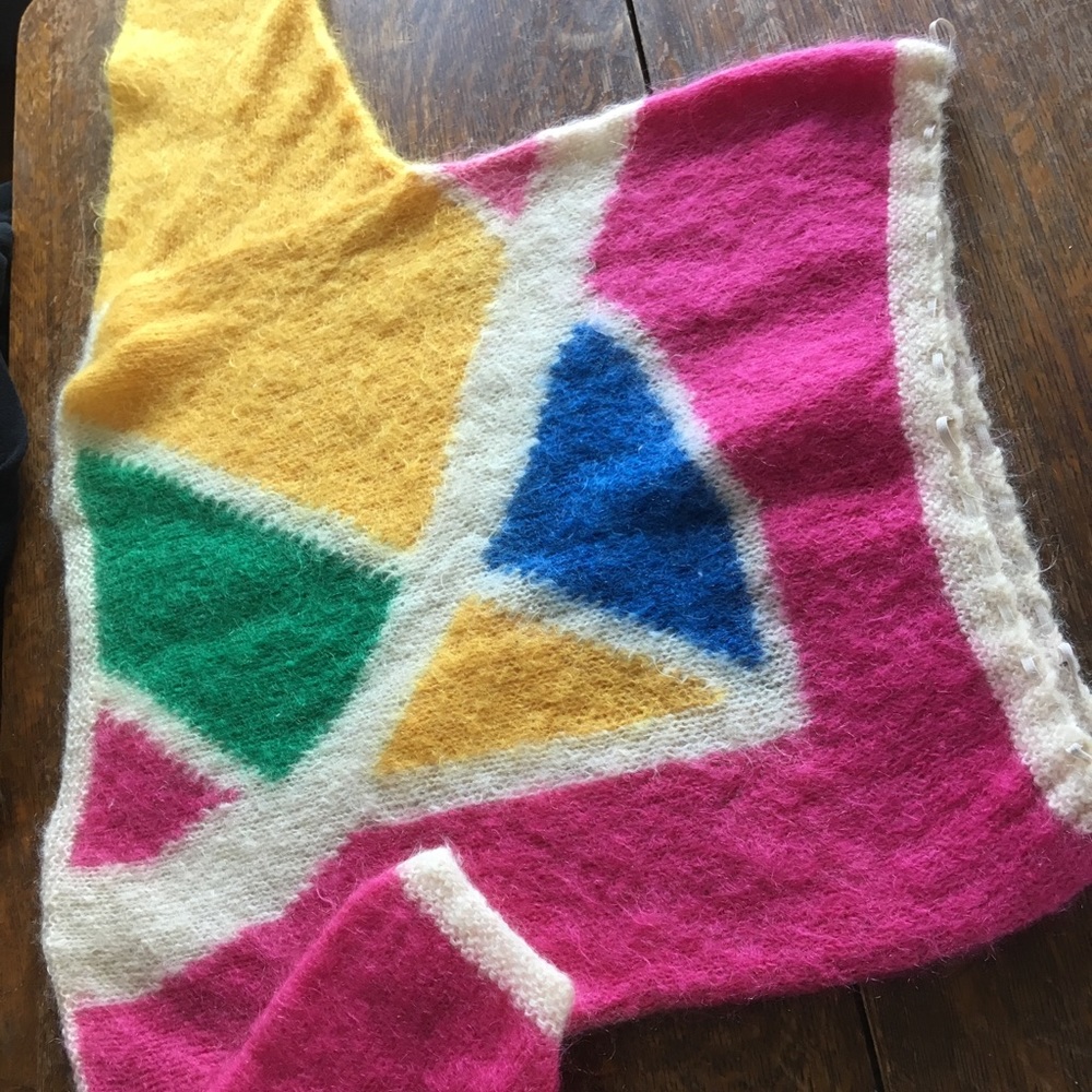 Vintage Wool Sweater Multi Color